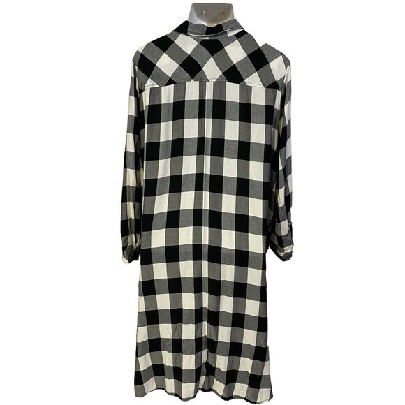 Time And Tru Dress Womens XXL (20) Buffalo Check Work Office Church Date Picnic - Picture 2 of 10